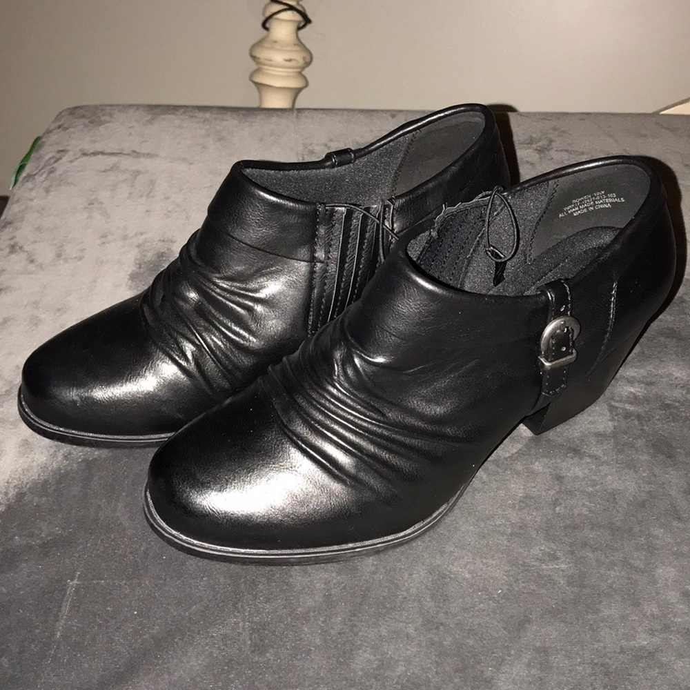Black Wide Booties